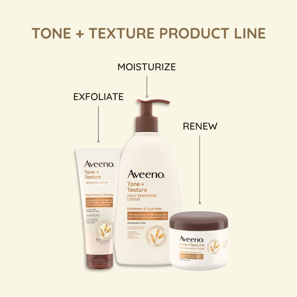 Aveeno Tone + Texture Daily Renewing Lotion, Sensitive Skin, 18 OZ