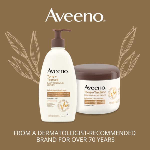 Aveeno Tone + Texture Daily Renewing Lotion, Sensitive Skin, 18 OZ