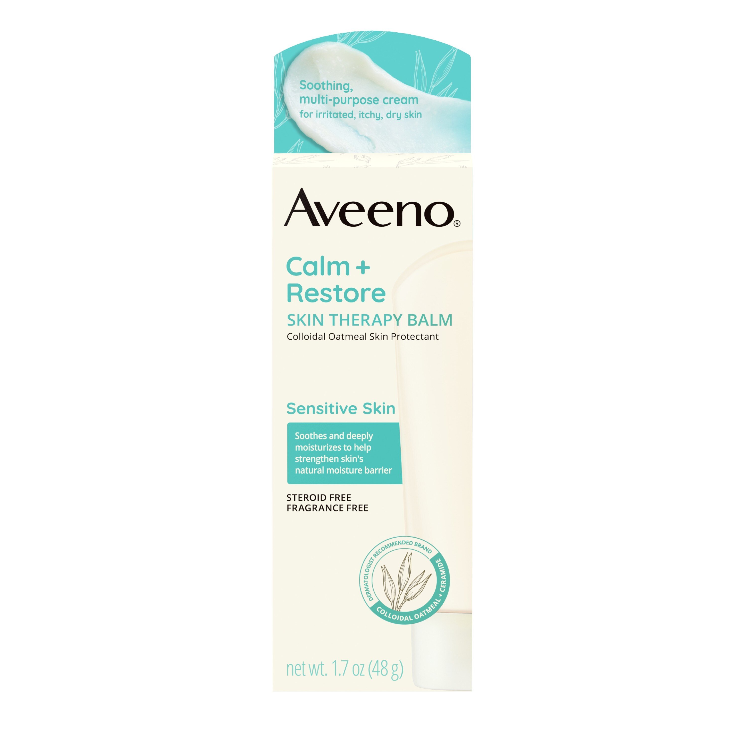 Aveeno Calm + Restore Skin Therapy Balm for Sensitive Skin, 1.7 OZ