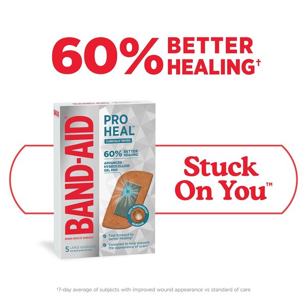 Band-Aid Brand Pro Heal Bandages Large , 5 CT