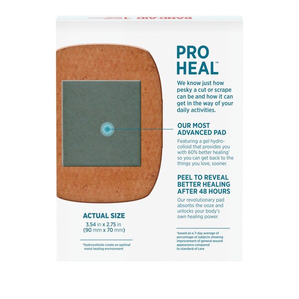 BAND-AID Brand Pro Heal Bandages Extra Large, 5 CT