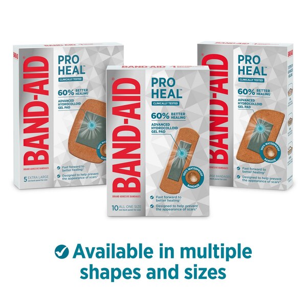 BAND-AID Brand Pro Heal Bandages Extra Large, 5 CT