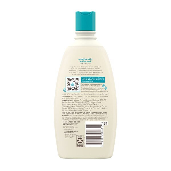 AVEENO KIDS BUBBLE BATH, 19.2OZ