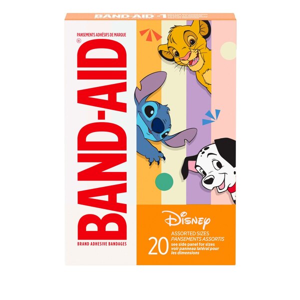 Band-Aid Brand Adhesive Bandages, Disney Classics, Assorted Sizes, 20 CT