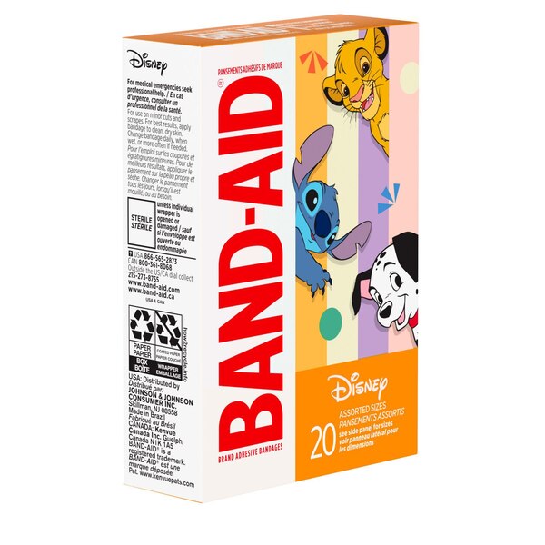 Band-Aid Brand Adhesive Bandages, Disney Classics, Assorted Sizes, 20 CT
