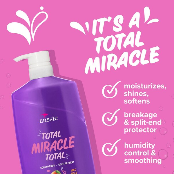 Aussie Total Miracle Apricot & Macadamia Oil Conditioner, 26.2 OZ