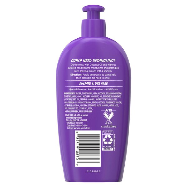 Aussie Miracle Curls - Tratamiento desenredante sin enjuague, 6.7 oz