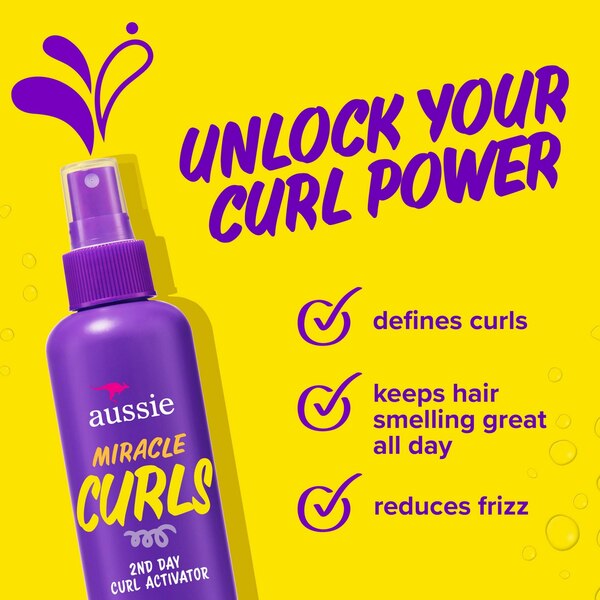 Aussie Miracle Curls 2nd Day Curl Activator, 8.5 OZ