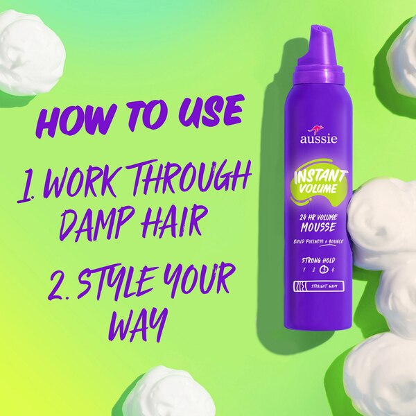 Aussie Instant Volume Mousse, 6 OZ