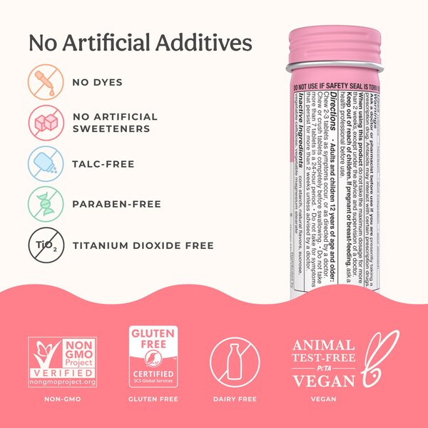 Wonderbelly Antacid Chew, Strawberry Milkshake, Travel Size, 12 CT