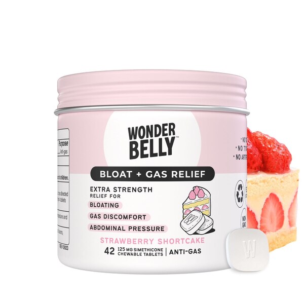 Wonderbelly Gas Reliever, Strawberry Shortcake, 42 CT