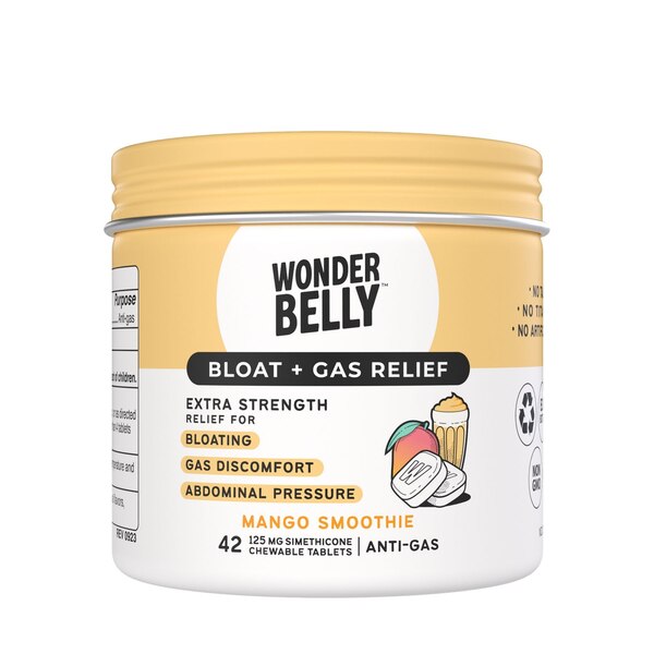 Wonderbelly Gas Reliever, Mango Smoothie, 42 CT