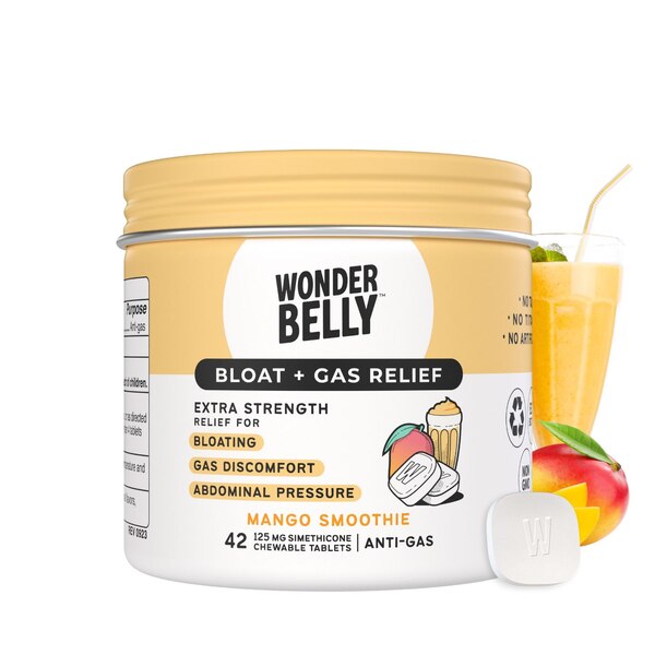 Wonderbelly Gas Reliever, Mango Smoothie, 42 CT