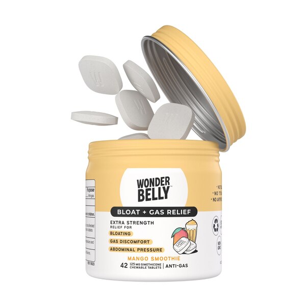 Wonderbelly Gas Reliever, Mango Smoothie, 42 CT