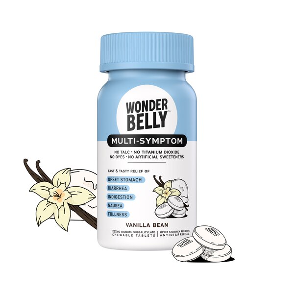 Wonderbelly Multi Symptom Chewable Tablet Vanilla Bean, 48 CT