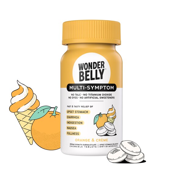 Wonderbelly Multi Symptom Orange & Crème, 48 CT