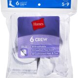 Hanes Women's Cushion White Socks Size 5-9, thumbnail image