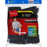 Hanes Men's Cusion Black Socks Size 6-12, thumbnail image