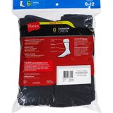 Hanes Men's Cusion Black Socks Size 6-12, thumbnail image