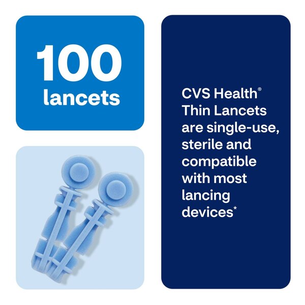 CVS Health Thin Lancets, 100 CT