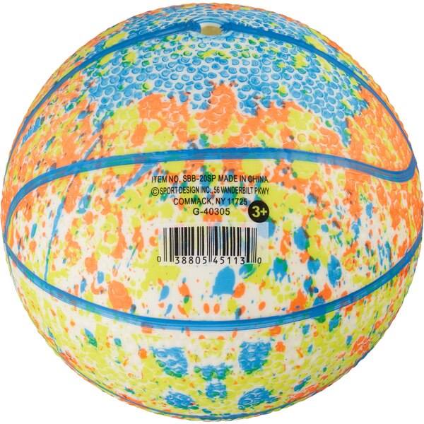 Sport Design Mini Neon Splash Basketball, Assorted Colors, 6 in