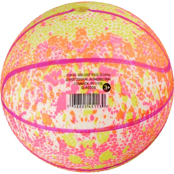 Sport Design Mini Neon Splash Basketball, Assorted Colors, 6 in