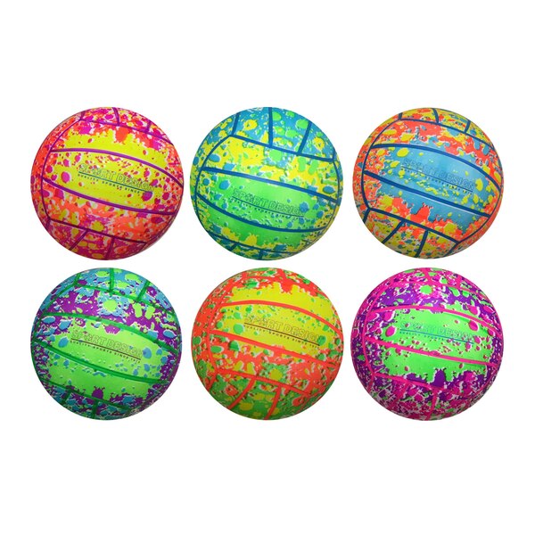 Sport Design Mini Neon Splash Volleyball, Assorted Colors, 6 in