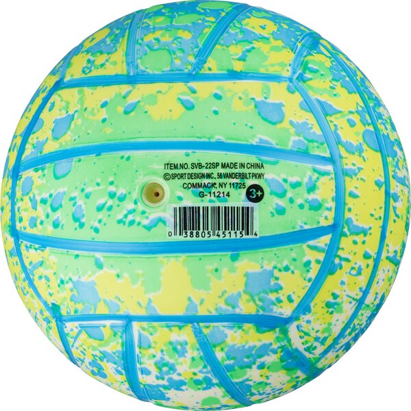 Sport Design Mini Neon Splash Volleyball, Assorted Colors, 6 in