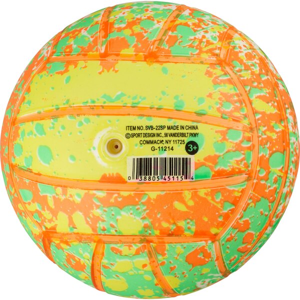 Sport Design Mini Neon Splash Volleyball, Assorted Colors, 6 in