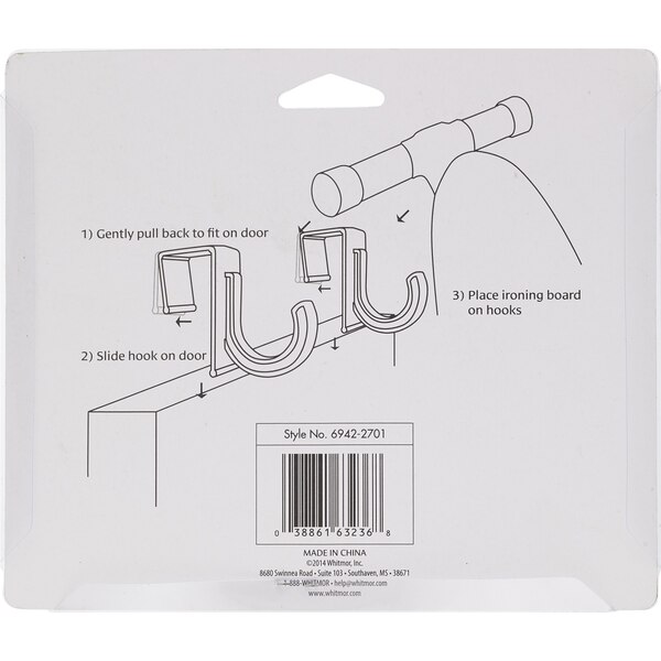 Whitmor Ironing Board Hooks, 2CT
