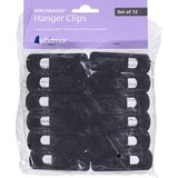 Whitmor 12 piece Spacemaker Hanger Clips, Black, thumbnail image