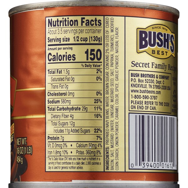 Bush's Best Baked Beans, Original, 16 oz