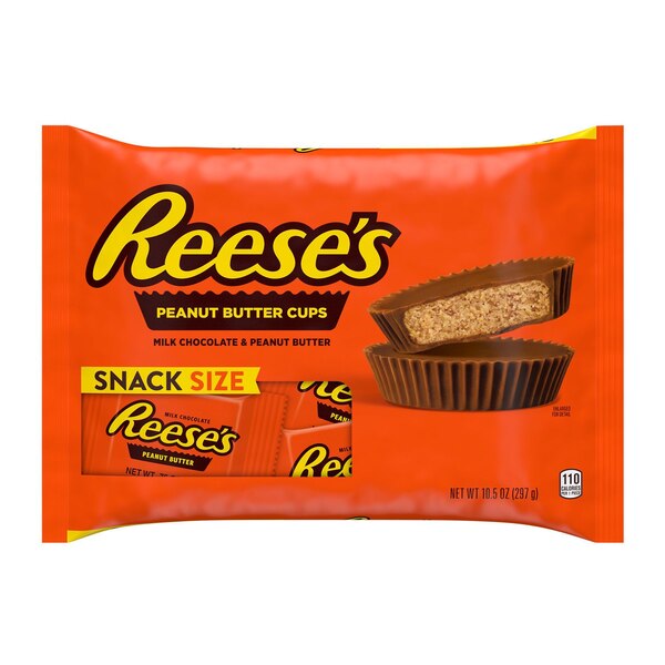 Reese's, Milk Chocolate Peanut Butter Snack Size Cups Candy, 10.5 oz