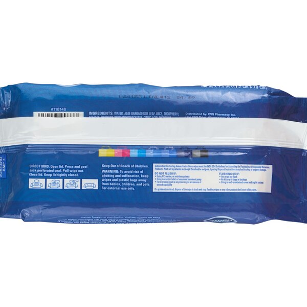 Total Home Flushable Wipe, 60 ct