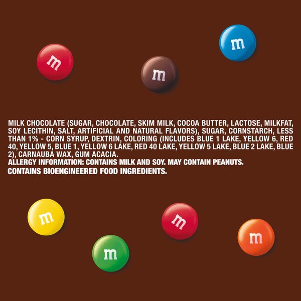 M&M's Milk Chocolate Candy Single Size, 1.69 oz