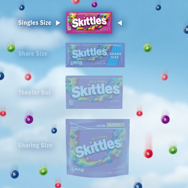 Skittles Wild Berry Chewy Candy, Full Size, 2.17 oz
