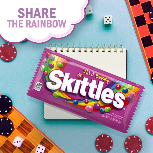 Skittles Wild Berry Chewy Candy, Full Size, 2.17 oz