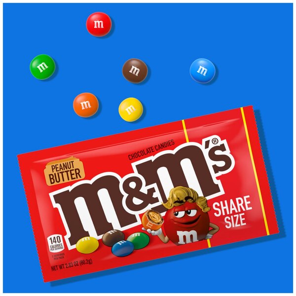 M&M's Peanut Butter Chocolate Candy, 2.83 oz