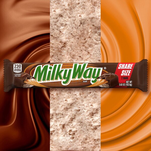 Milky Way Milk Chocolate ToGo Sharing Size Candy Bar, 3.63 oz