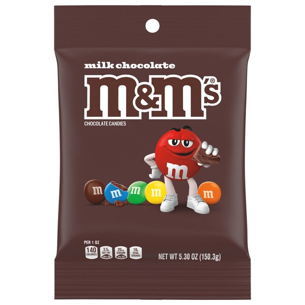 M&M's Candies Milk Chocolate Plain, 5.3 oz
