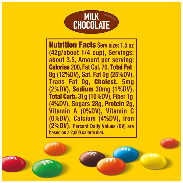 M&M's Candies Milk Chocolate Plain, 5.3 oz