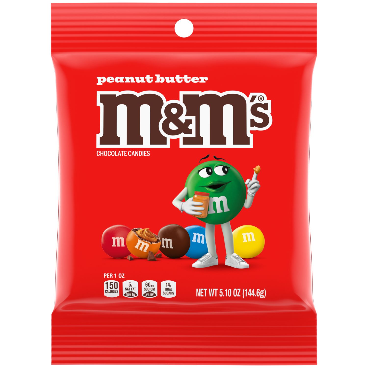 M&M's, Peanut Butter Pack, 5.10 oz