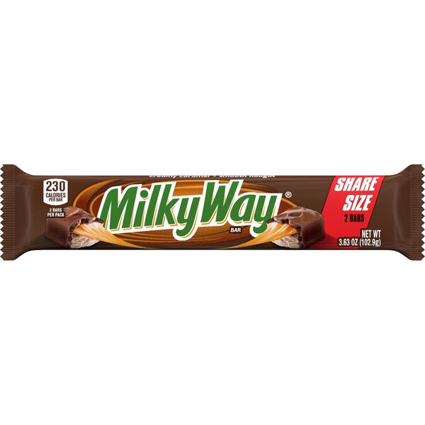 Milky Way Milk Chocolate ToGo Sharing Size Candy Bar, 3.63 oz