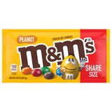 M&M'S Peanut Milk Chocolate Candy, Share Size Bag, 3.27 oz, thumbnail image