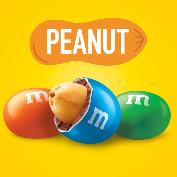 M&M'S Peanut Milk Chocolate Candy, Share Size Bag, 3.27 oz