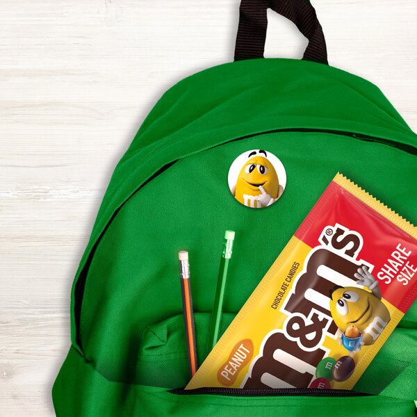M&M'S Peanut Milk Chocolate Candy, Share Size Bag, 3.27 oz