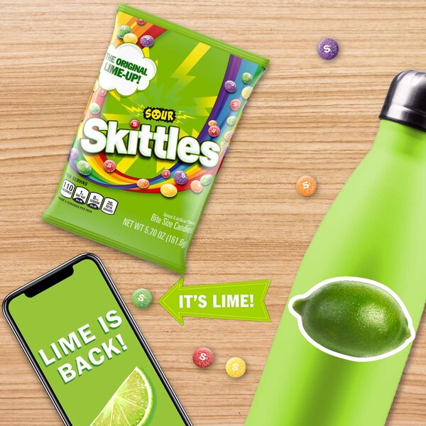 Skittles, Sour Candy, 5.7 oz Bag