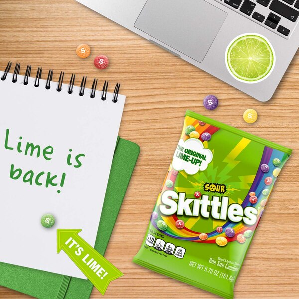 Skittles, Sour Candy, 5.7 oz Bag