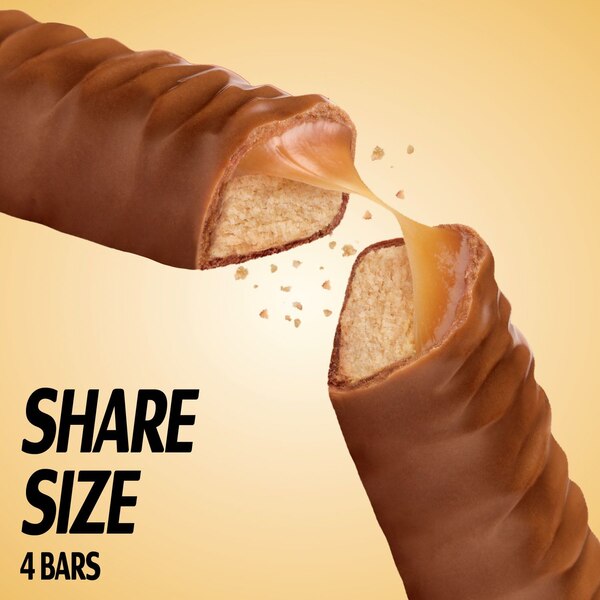 Twix Caramel Chocolate Cookie Candy Bar, Share Size, 3.02 oz