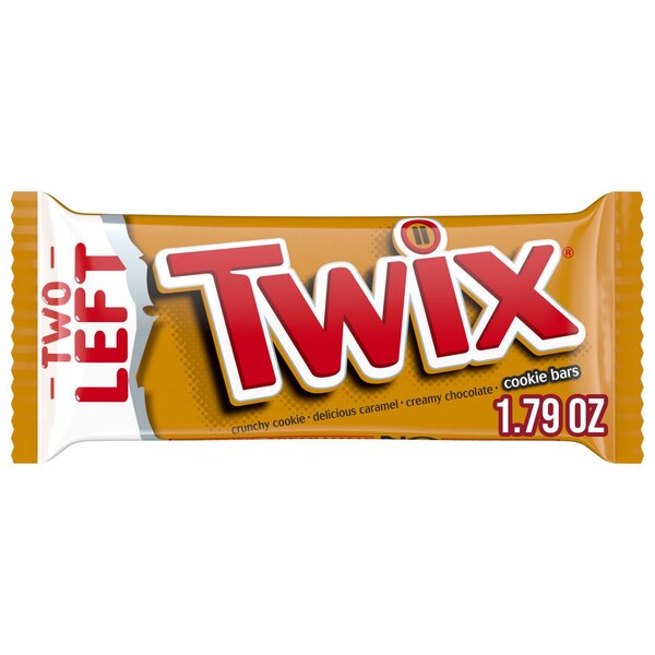 Twix Full Size Caramel Chocolate Cookie Candy Bar, 1.79 oz